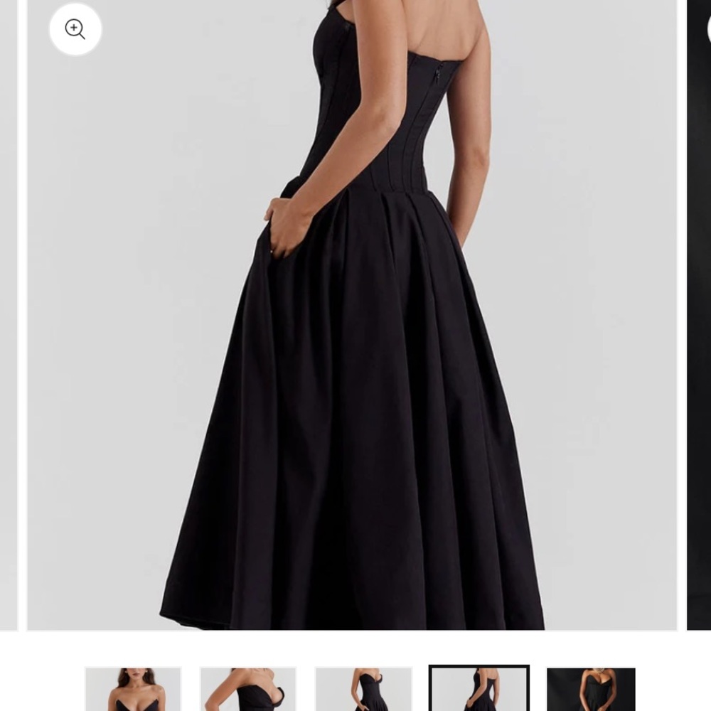 Elegant Black Strapless Dress